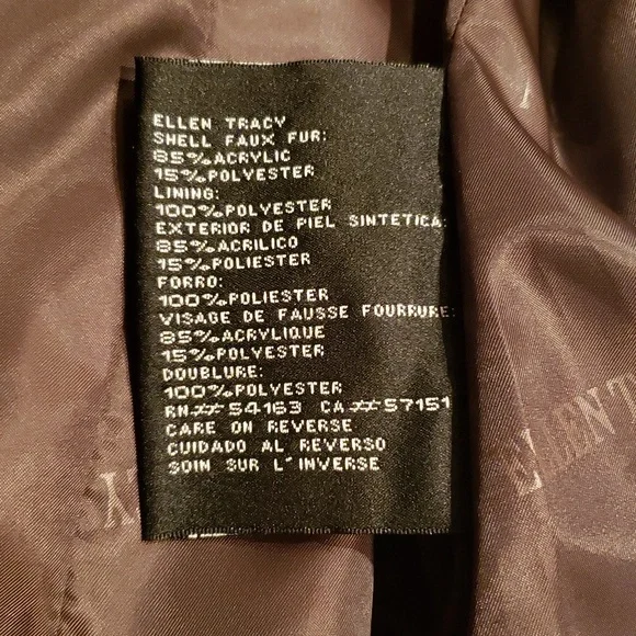 Ellen Tracy NEW VEST Crushed Faux Fur Women's L Drawstring Waist BROWN BLACK NWT - Picture 16 of 16